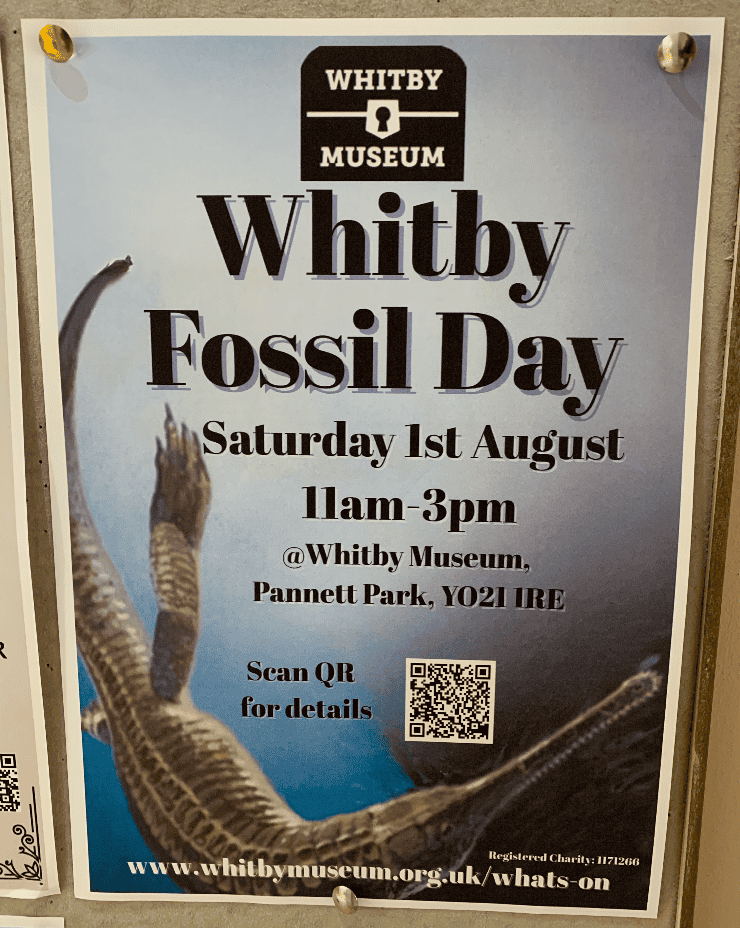 Screenshot 2026-05-06 at 18.30.57 picture of a flier for Whitby Fossil Day